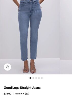 Good American - Good Legs Straight Jeans - Light Wash